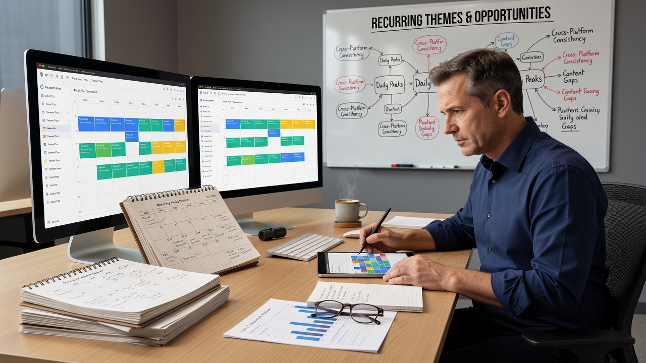 Close-up view of calendar entries highlighting recurring daily sweepstakes and contest deadlines