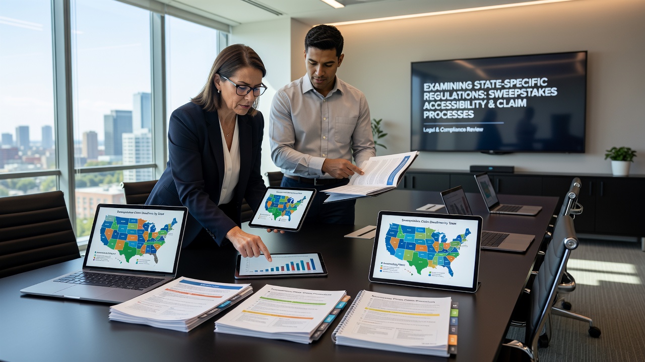 Documents and forms used in sweepstakes prize claim processes across different states