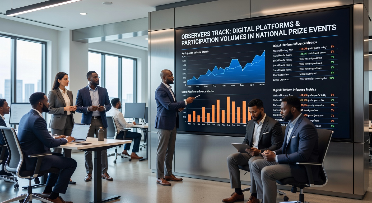 Analytics dashboard displaying participation volume trends across digital platforms