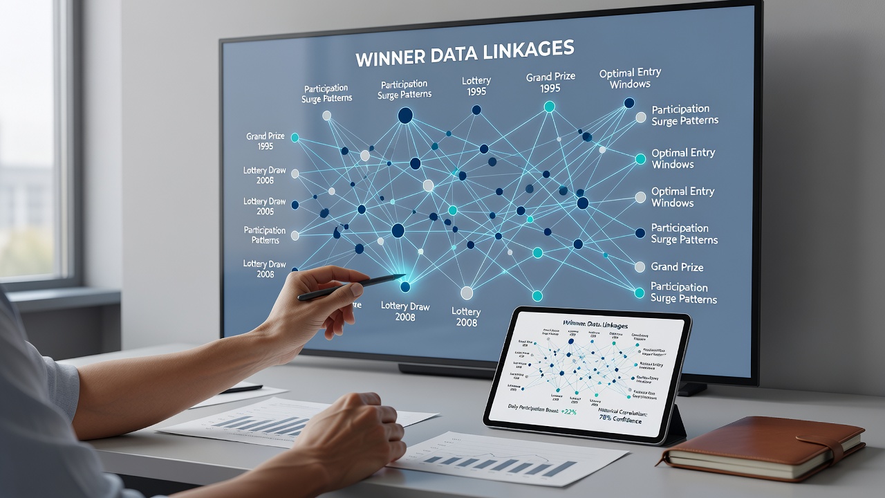 Charts and graphs displaying historical sweepstakes winner data trends over multiple years