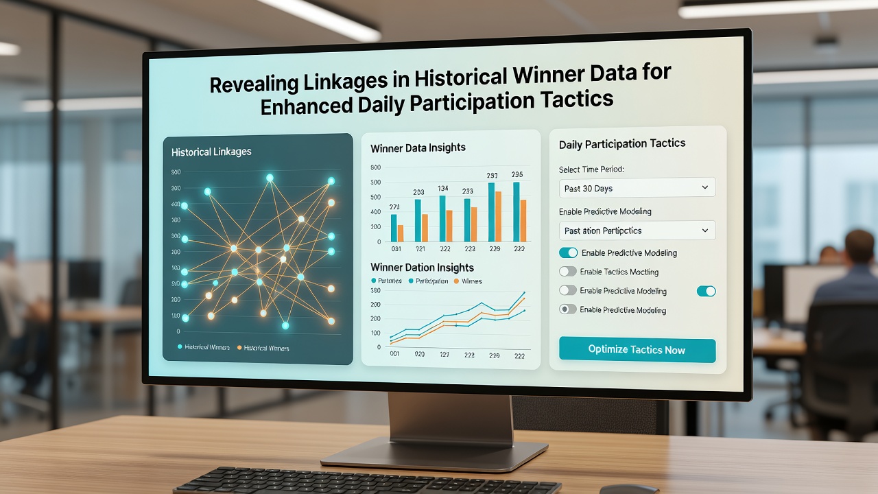 Infographic illustrating daily entry routines and connections to past sweepstakes winner statistics